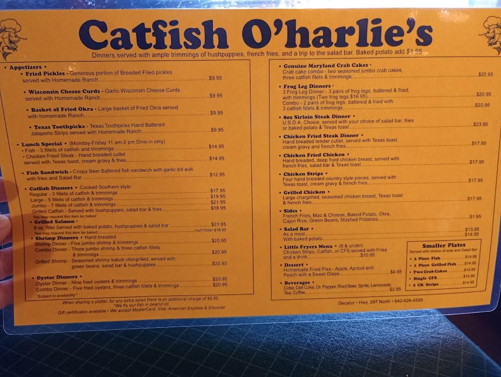 Catfish O'Harlies Menu image 4
